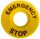 EMERGENCY STOP lap d=60mm; h=2mm; ABS
