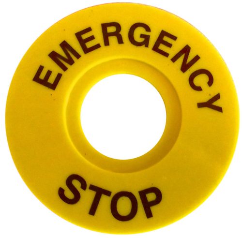 EMERGENCY STOP lap d=60mm; h=2mm; ABS