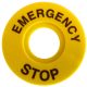 EMERGENCY STOP lap d=60mm; h=2mm; ABS