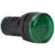 Feszültségmérő, LED jelzőfény,zöld 24-500VAC, d=22mm