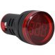 Feszültségmérő, LED jelzőfény,piros 24-500VAC, d=22mm
