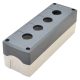 Tokozat 22 mm-es nyomógombokhoz szürke 4-es