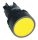 Nyomógomb, műanyag testű, sárga 1×NO, 0,4A/400V AC, IP42, d=22mm
