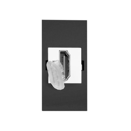 HDMI beépíthető dugalj fekete