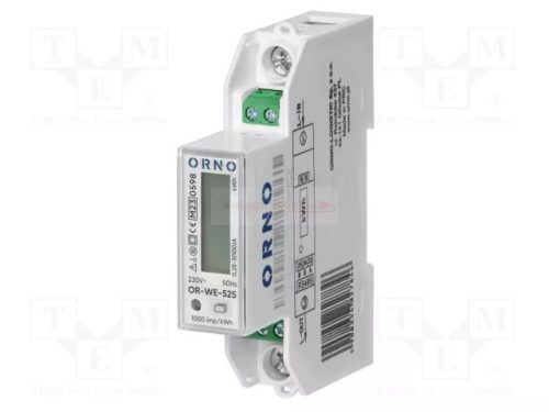 Digitális fogyasztásmérő 1 fázisú 100A, RS485, 230V, IP51, 1 modul MID hiteles