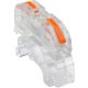 Csavar nélküli vezetékösszekötő, toldó, nyitható, átlátszó 0,5-4mm2, 32A, 400VAC 1P