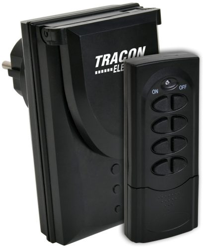 Távkapcsolós csatlakozóaljzat, 1 aljzat, 1 távírányító, IP44 230VAC, 50Hz, 3600W, IP44, 433,92MHz