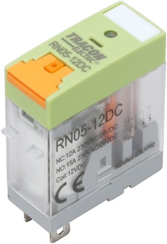 Print relé tesztgombbal és állapotjelzéssel 230V AC / 1×CO