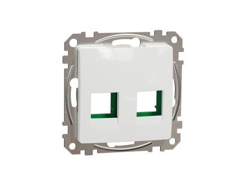 ÚJ SEDNA 2xRJ45 adapter, SYSTIMAX, RDM betétekhez, fehér