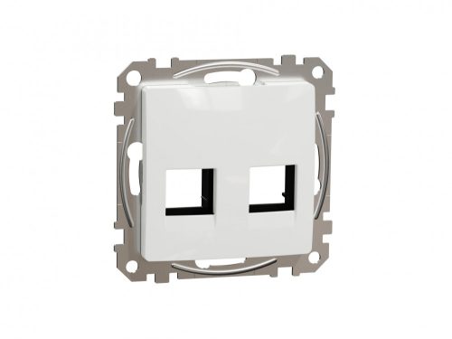 ÚJ SEDNA 2xRJ45 adapter, AMP, AMP-Tyco, MOLEX betétekhez, fehér