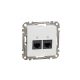 ÚJ SEDNA 2xRJ45 Cat6A UTP aljzat, fehér