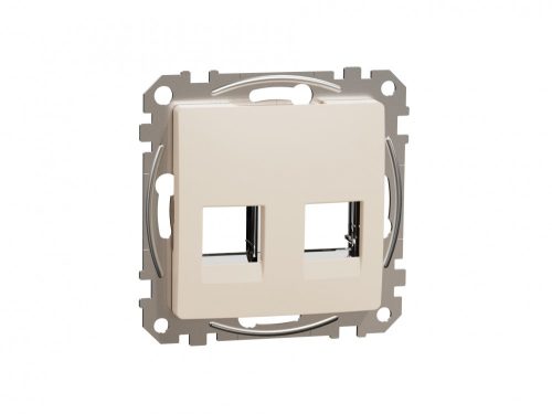 ÚJ SEDNA 2xRJ45 adapter, AMP-Tyco betétekhez, bézs