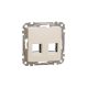 ÚJ SEDNA 2xRJ45 adapter, AMP-Tyco betétekhez, bézs