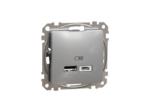 ÚJ SEDNA Dupla USB töltő, A+C, 2.4A, alumínium