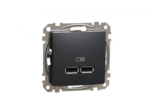 ÚJ SEDNA Dupla USB töltő, A+A, 2.1A, antracit