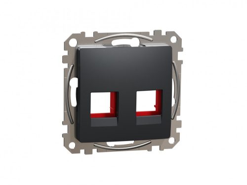 ÚJ SEDNA 2xRJ45 adapter, KRONE, ICS, AMP-Tyco betétekhez, antracit