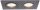 Süllyesztett spot lámpatest, négyzetes, dönthető, fekete 173x93x24mm