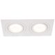 Süllyesztett spot lámpatest, négyzetes, dönthető, fehér 173x93x24mm