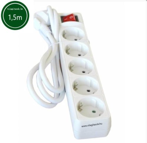 Hálózati elosztó kapcsolóval 5h 1,5m 3x1,5mm2 vezeték!