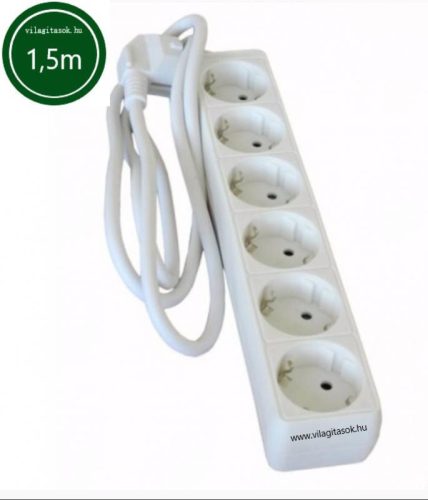 Hálózati elosztó 6h 1,5m 3x1,5mm2 vezeték