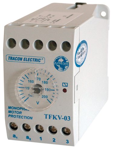 Védőrelé, feszültségcsökkenési 1 fázisú rendszerhez 230V AC, 140-200V/240V AC, 5A/250V AC