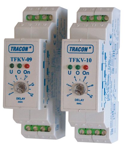 Védőrelé, feszültségfigyelő 1 és 3 fázisra, beáll. késl. Umin=160V, 0-10s, 5A/250V AC