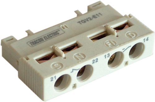 Homlokoldali segédérintkező 1×NO + 1×NC