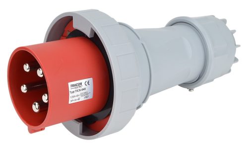 Ipari csatlakozó dugó, fokozott védelemmel 125A, 400V, 3P+N+E, 6h, IP67