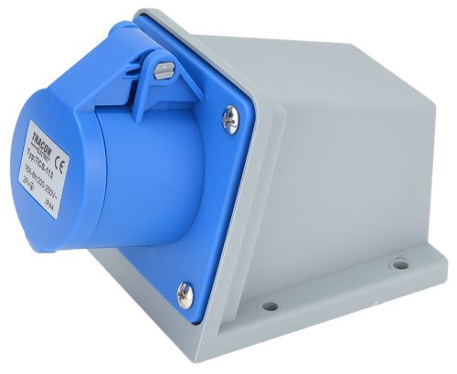 Felületre szerelhető ipari csatlakozóaljzat 16A, 250V, 2P+E, 6h, IP44