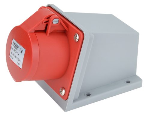Felületre szerelhető ipari csatlakozóaljzat 16A, 400V, 3P+E, 6h, IP44