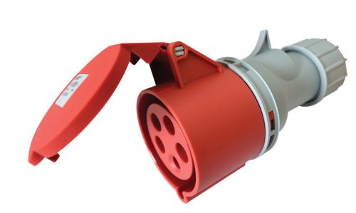 Ipari csatlakozóaljzat, külső tömítőszelencével 16A, 400V, 3P+N+E, 6h, IP44