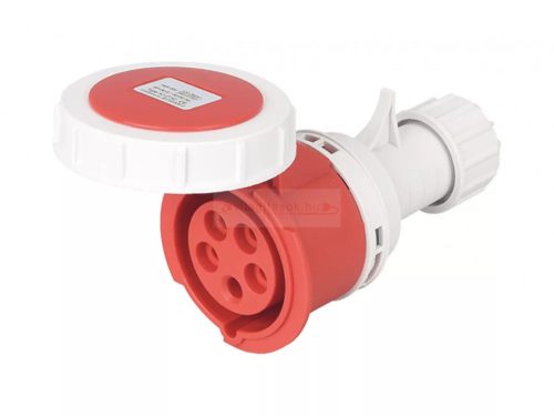 Ipari csatlakozóaljzat, fokozott védelemmel 32A, 400V, 3P+N+E, 6h, IP67
