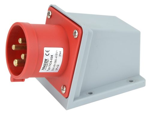 Felületre szerelhető ipari csatlakozó dugó 32A, 400V, 3P+E, 6h, IP44