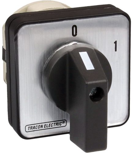 Kézikapcsoló, BE-KI 400V, 50Hz, 20A, 2P, 5,5kW, 48×48mm, 60°