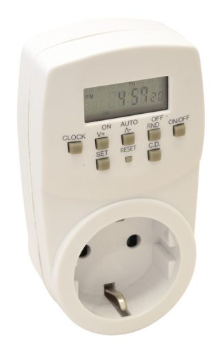 Dugaszolható elektronikus kapcsolóóra, heti IP20