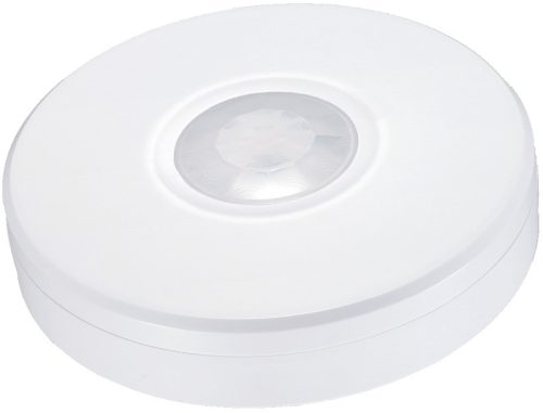 Védett mozgásérzékelő, mennyezetre, lapos, fehér 230V, 50 Hz, 2000W, 360°, 1-8 m, 10 s-15 min, 3-2000lux,IP65