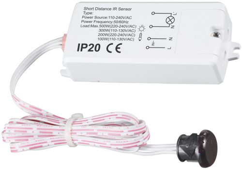 Mozgásérzékelő, rövid távú, működtetés kézzel 230 V, 50 Hz, 500/200 W, 5-6 cm