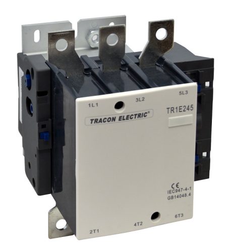 Nagyáramú kontaktor 660V, 50Hz, 245A, 132kW, 24V AC, 3×NO+1×NO