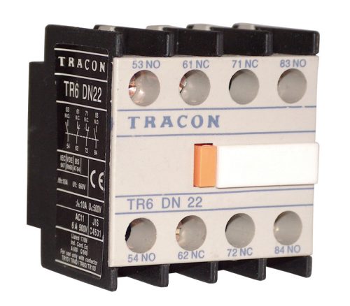 Homlokoldali segédérintkező TR1D/F és TR1E kontaktorokhoz 230V, 50Hz, 2A, 4×NC