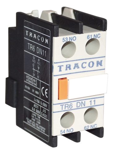 Homlokoldali segédérintkező TR1D/F és TR1E kontaktorokhoz 230V, 50Hz, 2A, 1×NC+1×NO