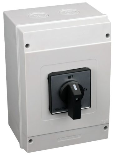 Tokozott szakaszoló kapcsoló 400V, 50Hz, 100A, 3P, 30kW, 88×88mm, IP65