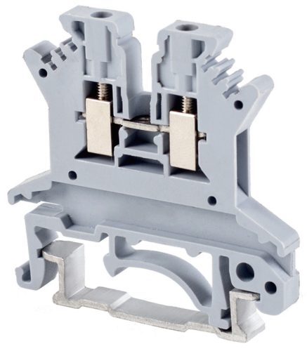 Fázisvezető ipari sorozatkapocs, csavaros, sínre, szürke 500V 17.5A 0.14-1.5 mm2