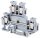 Emeletes ipari sorozatkapocs,csavaros, sínre, szürke 500V 24A 0.2-4 mm2