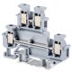 Emeletes ipari sorozatkapocs,csavaros, sínre, szürke 500V 24A 0.2-4 mm2
