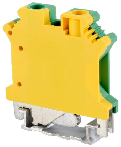 Védővezető ipari sorozatkapocs, csavaros, sínre, zöld/sárga 0,2-6mm2, 57A