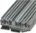 Négykapcsos ipari sorozatkapocs, rugós, sínre, kék 0,2-4mm2, 800VAC, 40A