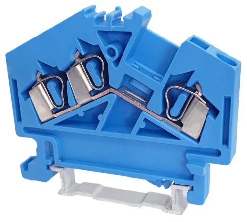 Nullavezető ipari sorozatkapocs, rugós, sínre, kék 800V 24A 0.08-2.5 mm2 3P