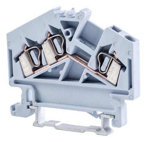 Fázisvezető ipari sorozatkapocs, rugós, sínre, szürke 800V 24A 0.08-2.5 mm2 3P