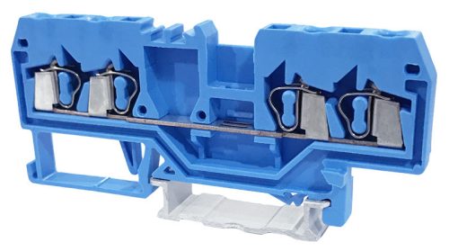 Nullavezető ipari sorozatkapocs, rugós, sínre, kék 800V 20A 0.08-2.5 mm2 4P