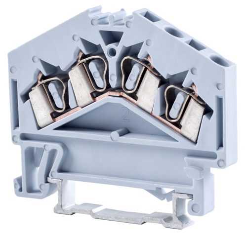 Fázisvezető ipari sorozatkapocs, rugós, sínre, szürke 800V 24A 0.08-2.5 mm2 4P